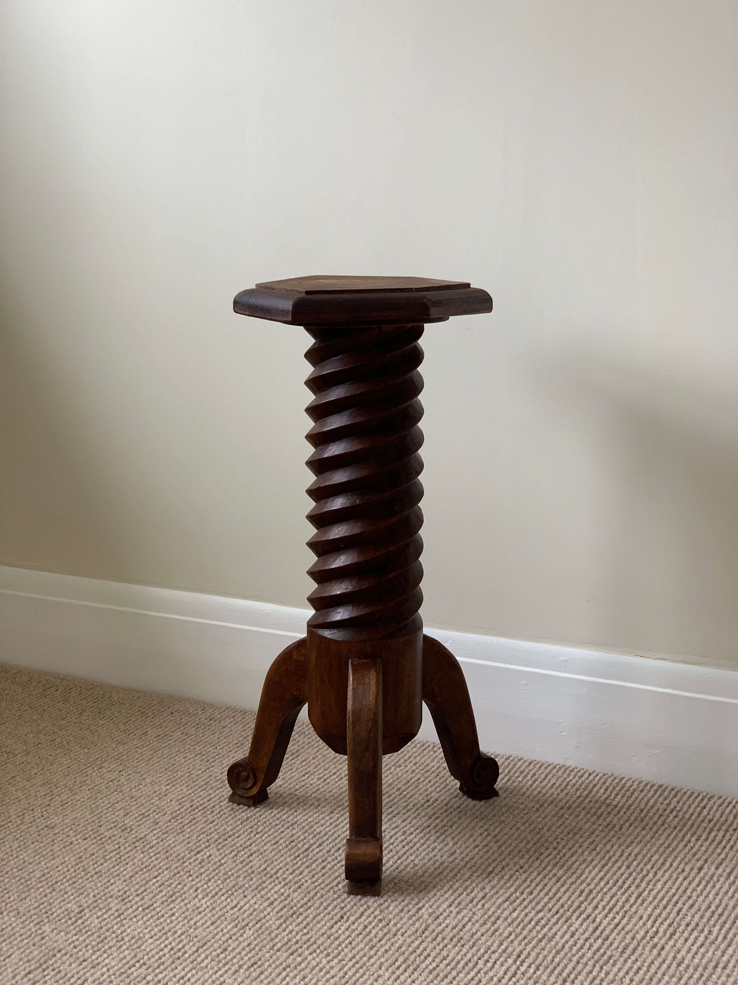 French antique twisted side table