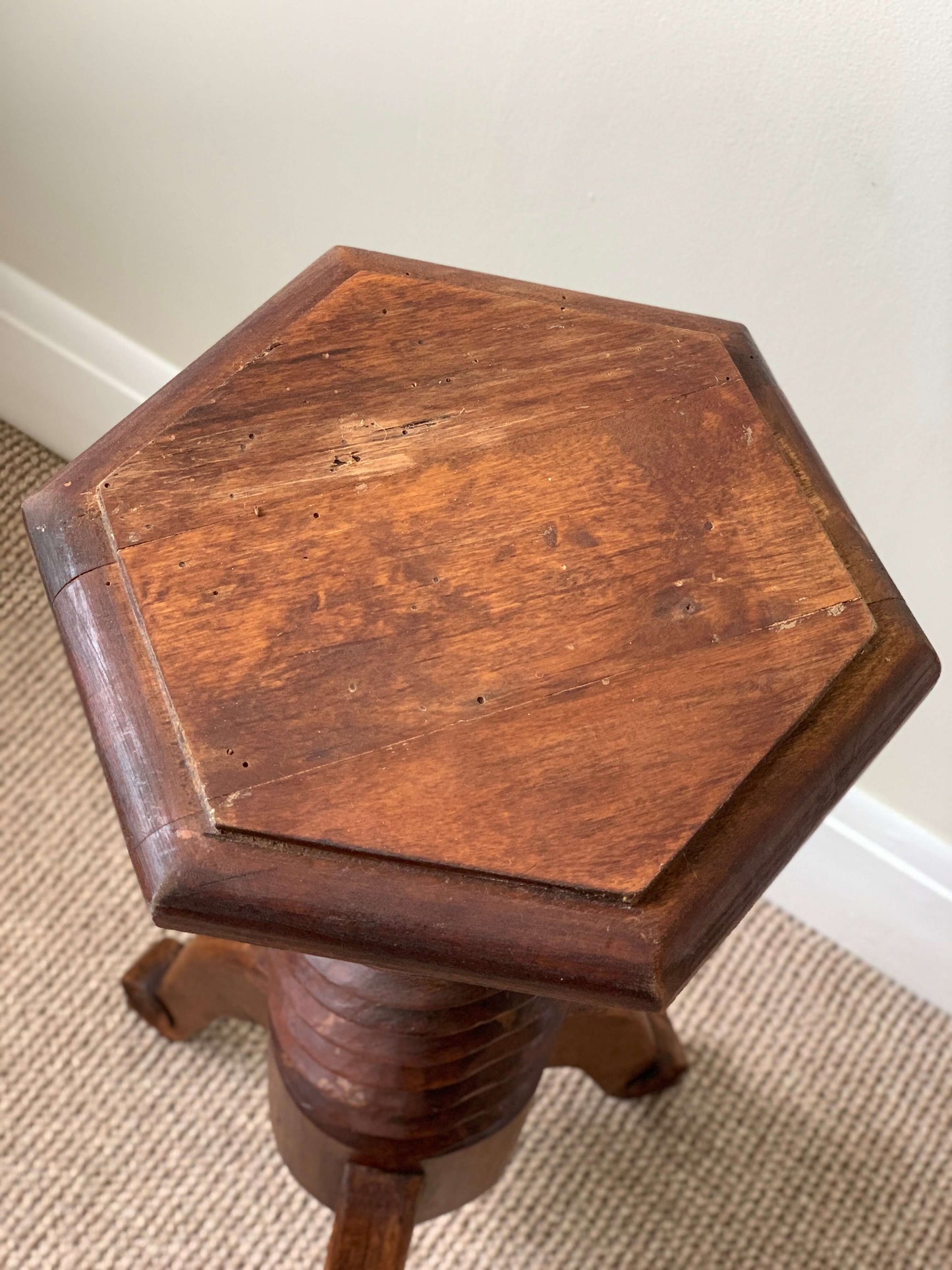 French antique twisted side table