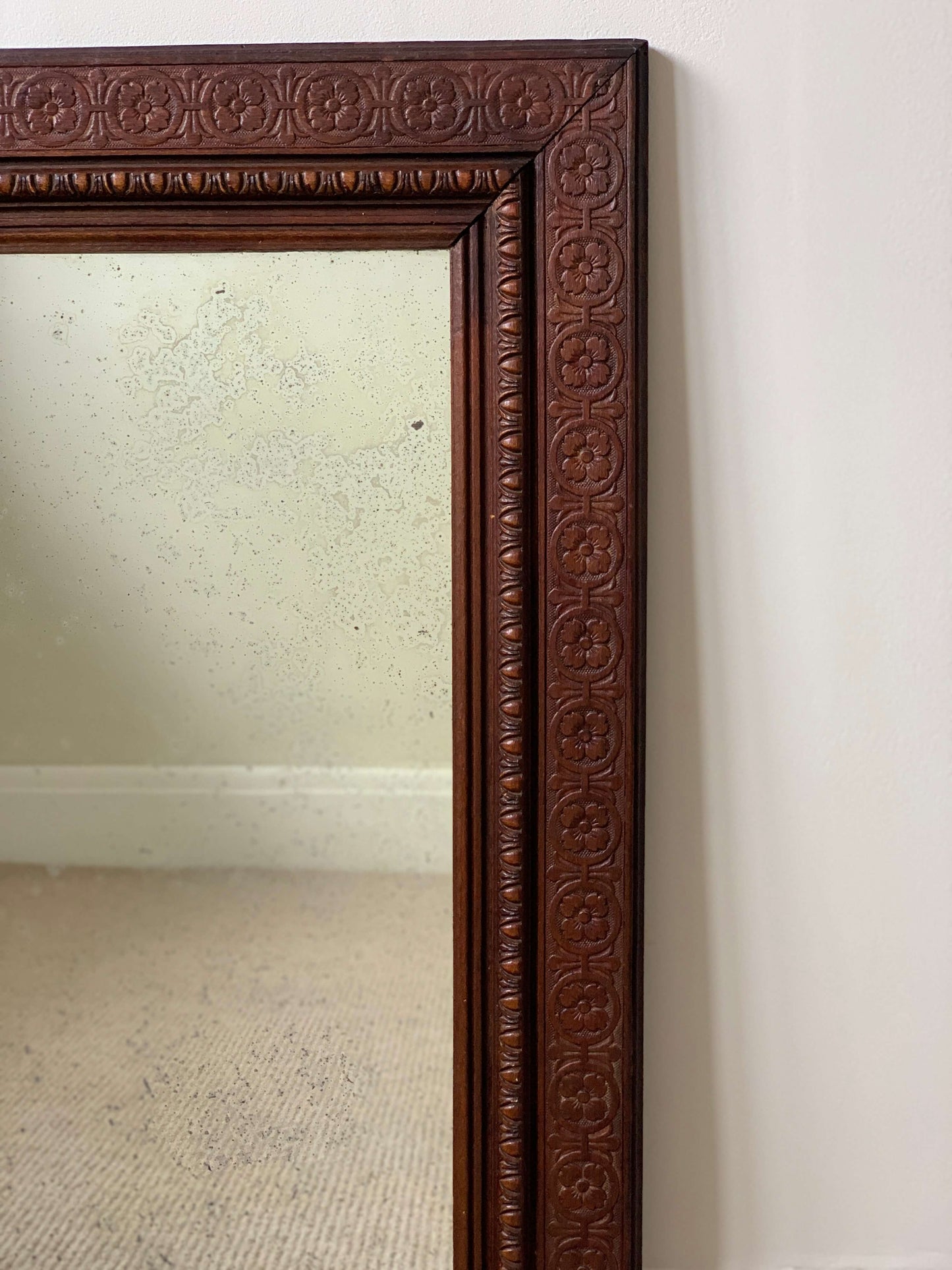 French antique hand-carved mirror