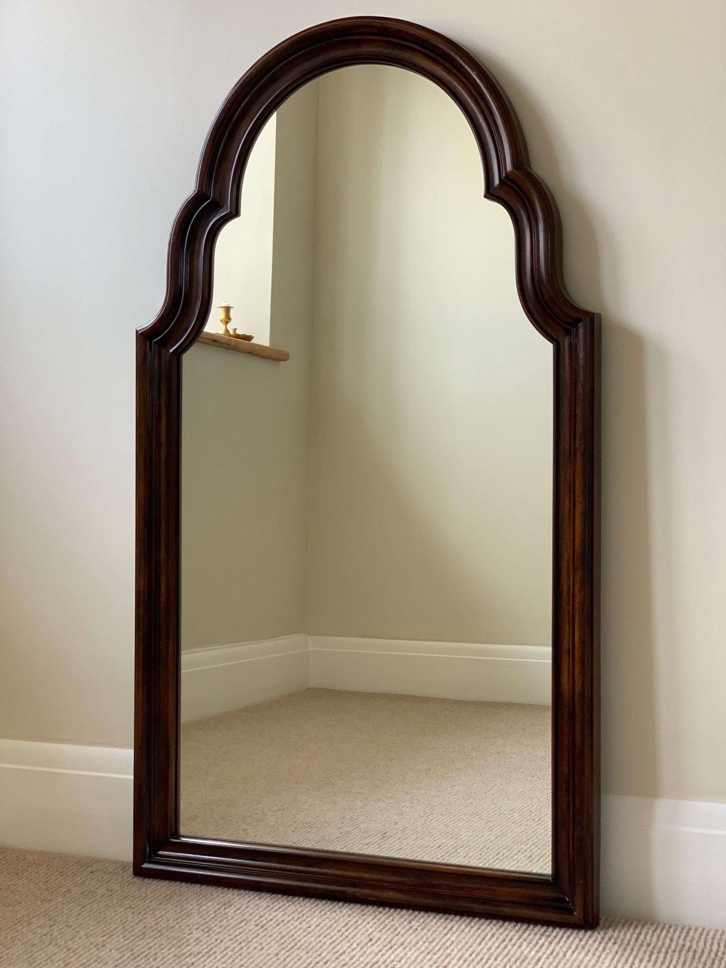 Large vintage Queen Anne mirror