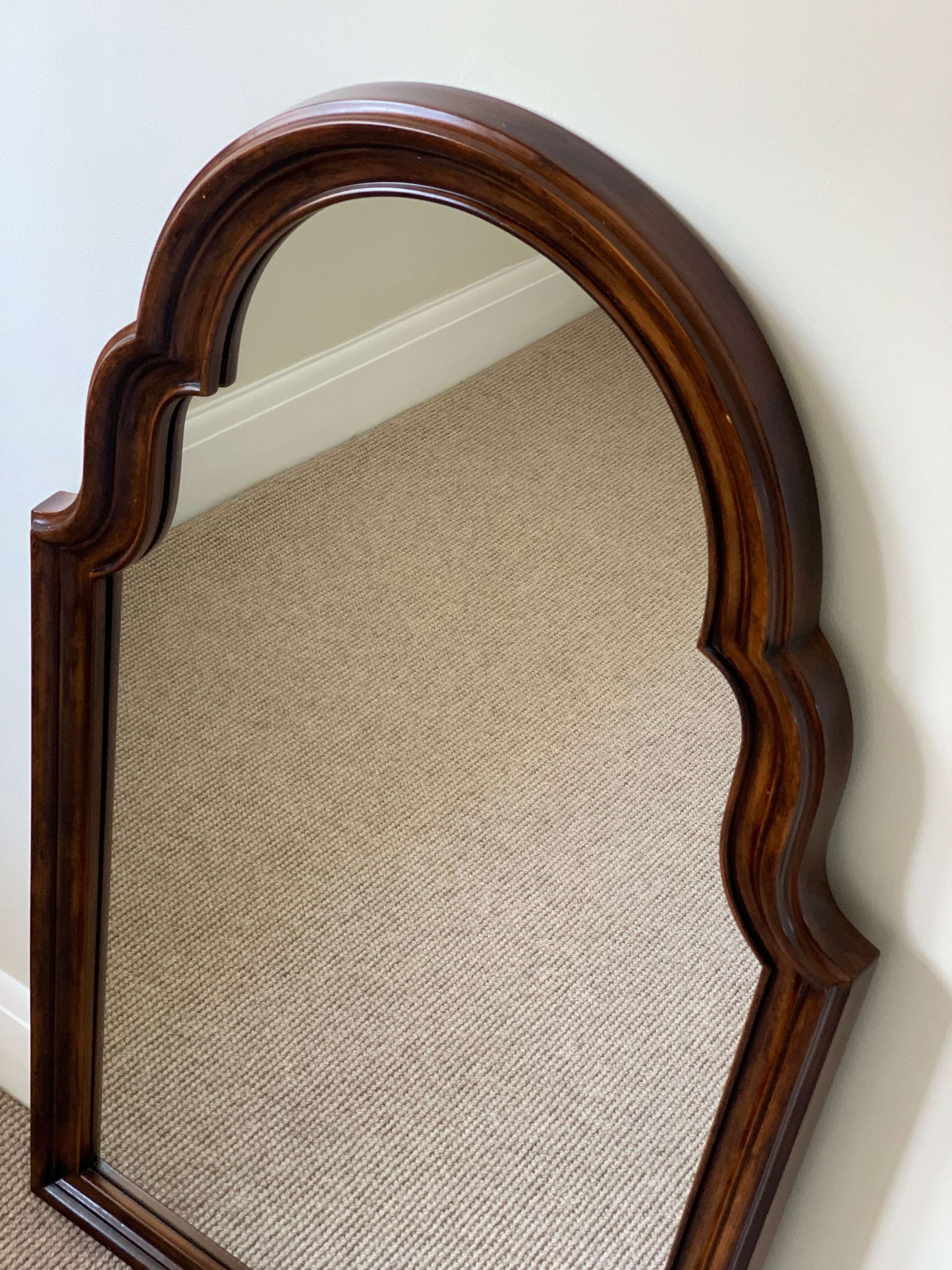 Large vintage Queen Anne mirror