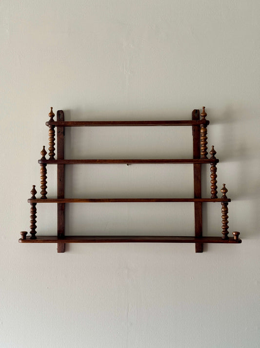 French vintage bobbin wall shelf