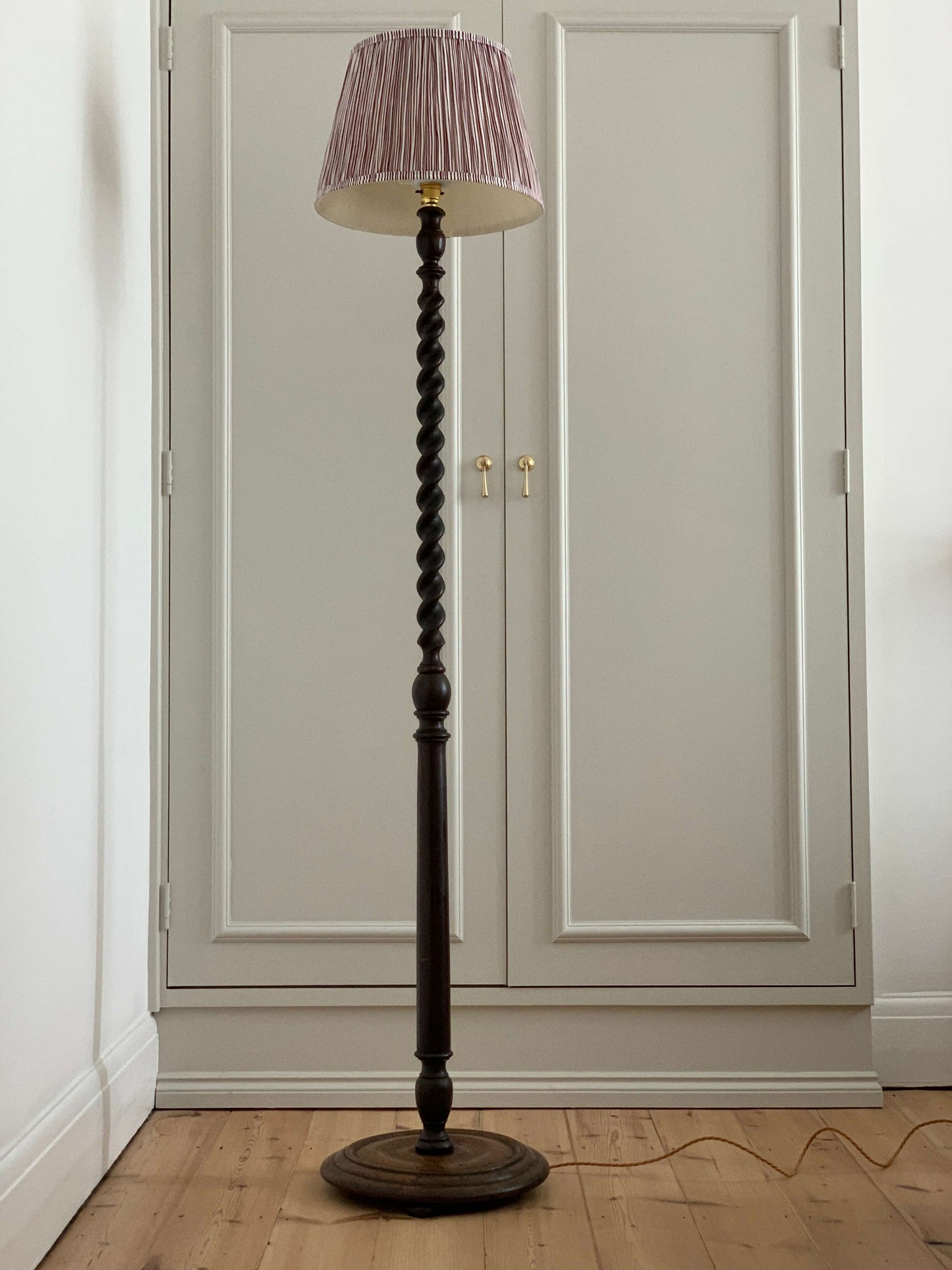 Antique barley twist floor lamp