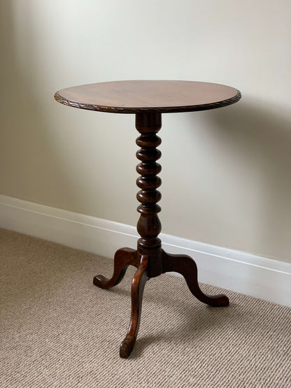 Antique bobbin occasional table on splayed legs