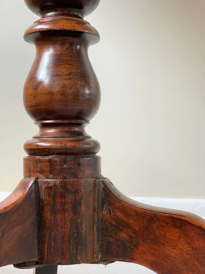 Antique bobbin occasional table on splayed legs