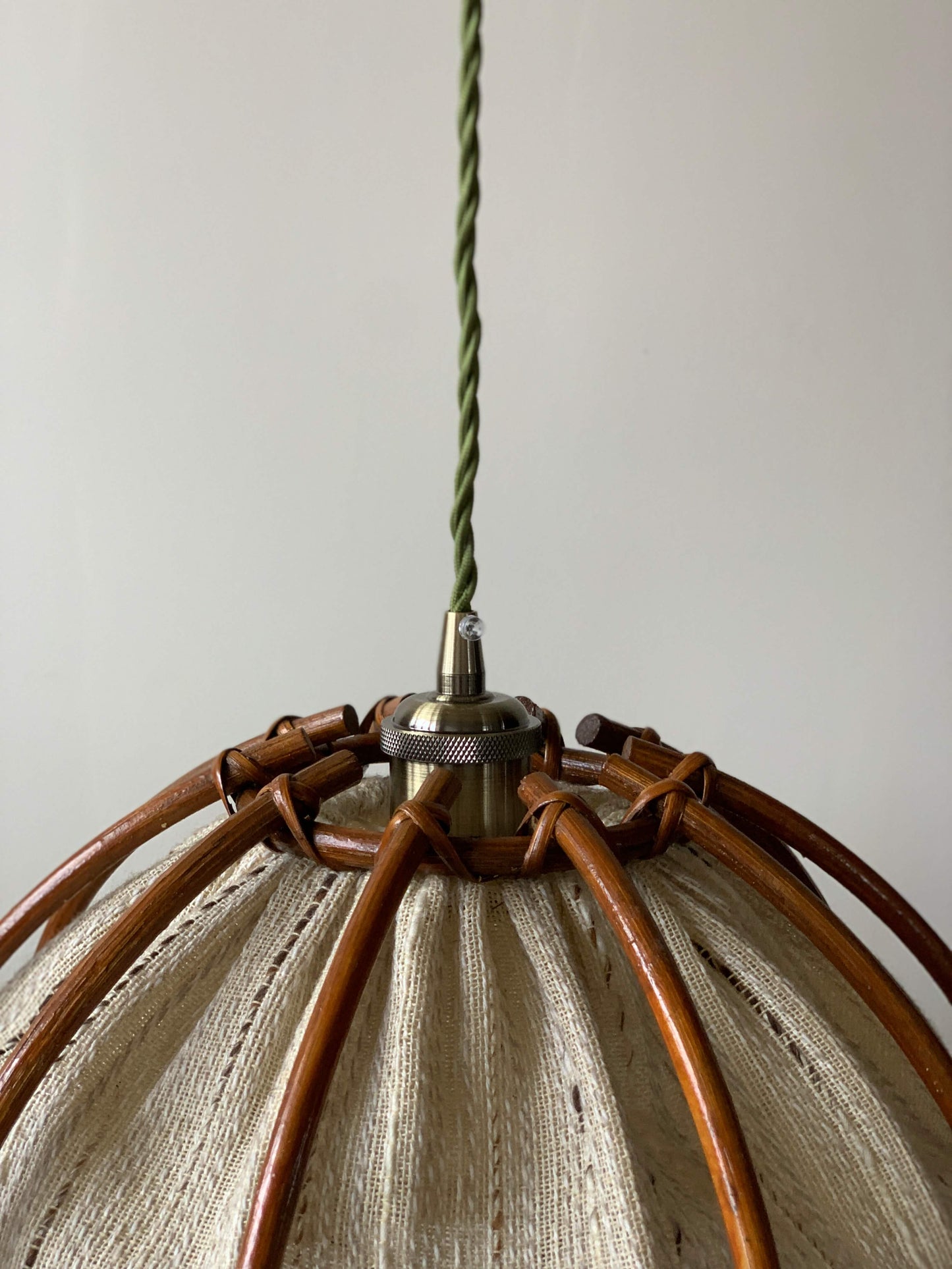 Mid-century French bamboo pendant