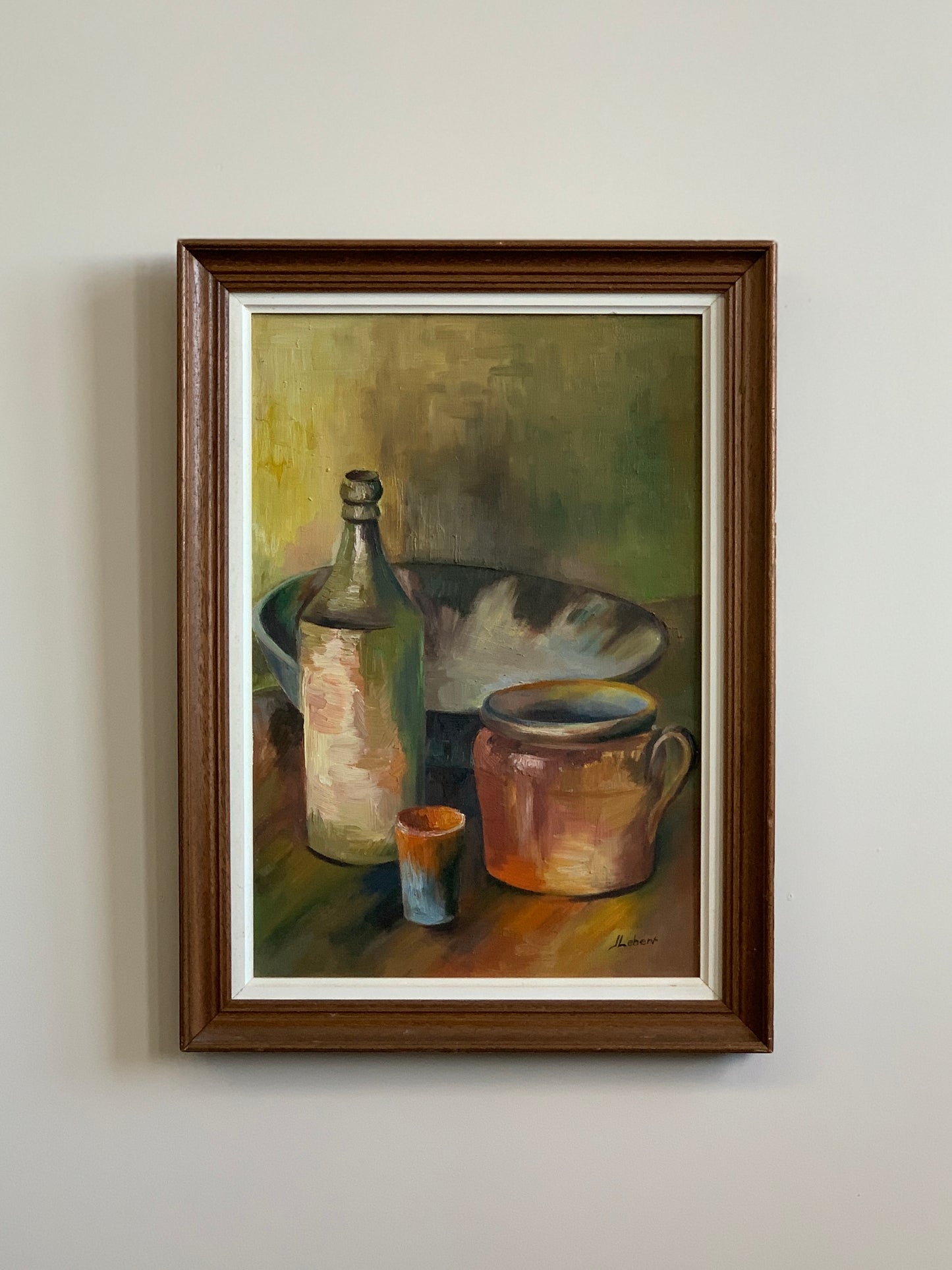 French vintage still life oil painting