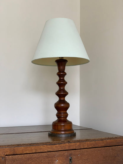 French vintage turned bobbin table lamp