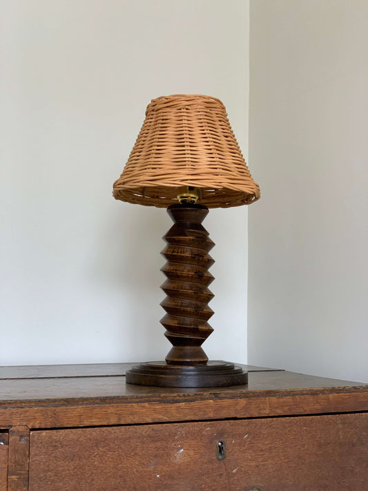 French antique twisted table lamp in the manner of Charles Dudouyt