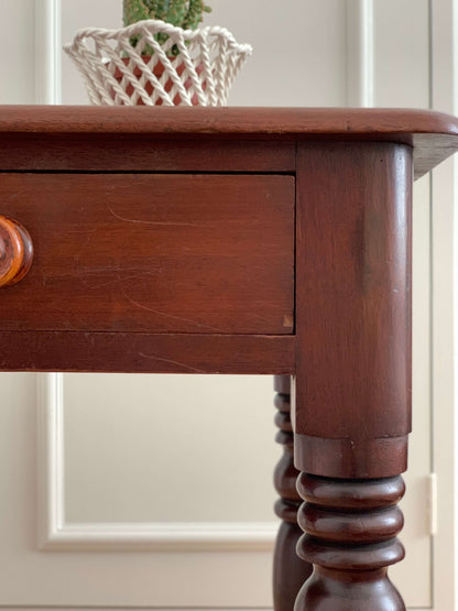 Antique console table with drawer