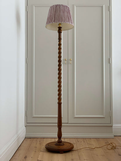 Antique oak barley twist floor lamp