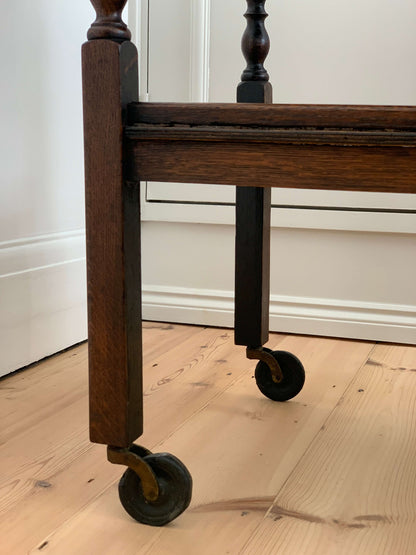 Antique bobbin bar cart