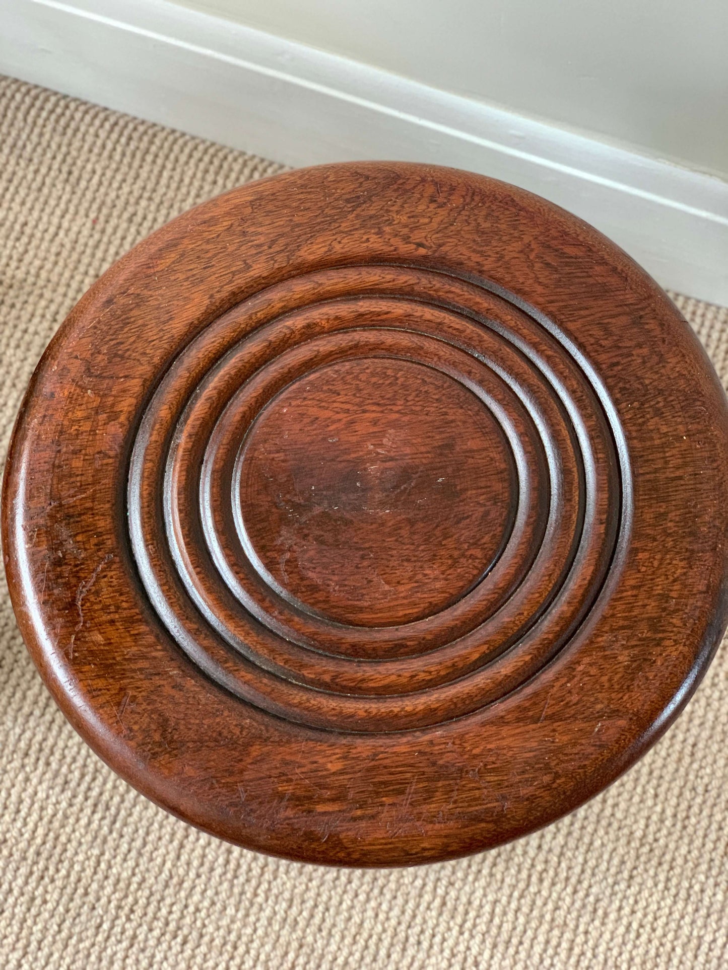 Pair of circular bobbin stools