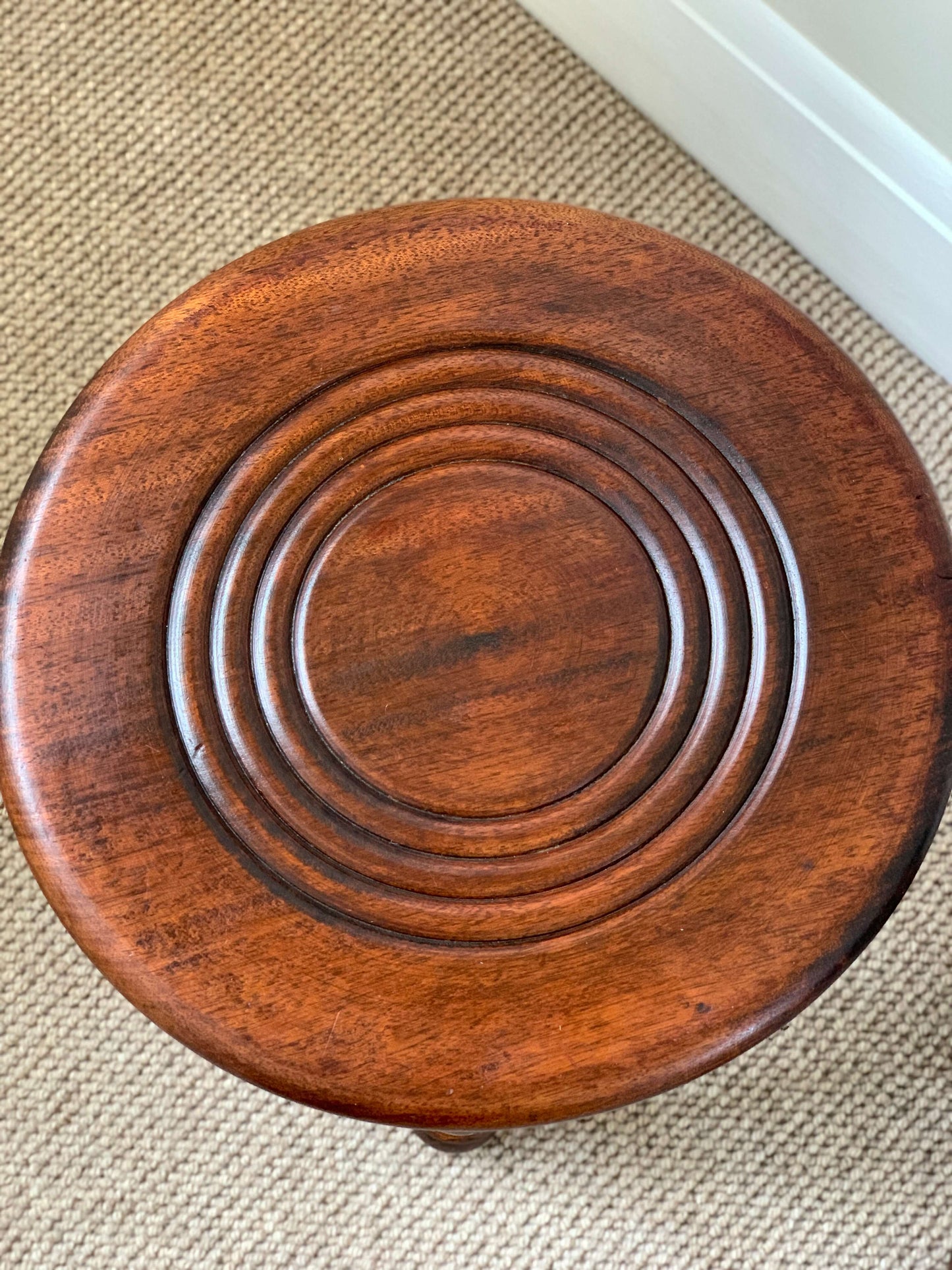 Pair of circular bobbin stools