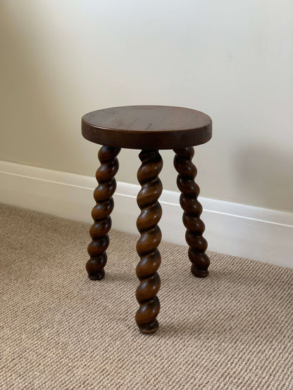 French antique twisted stool