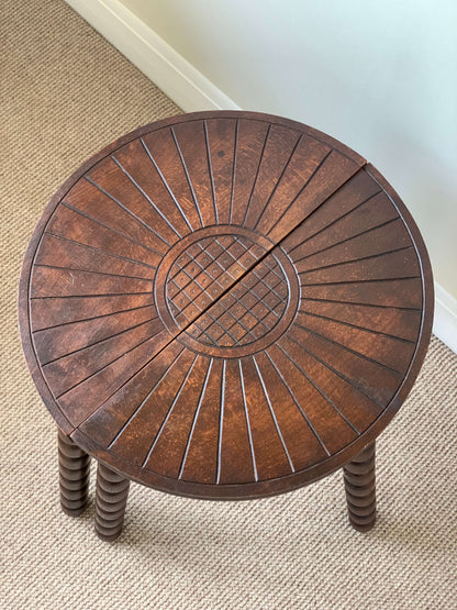 Pair of French vintage demilune side tables