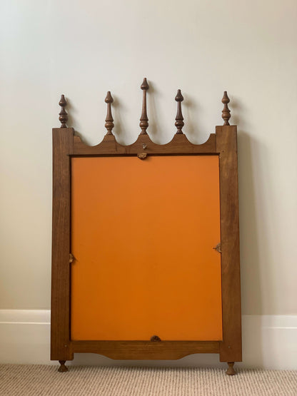 French antique spindle mirror