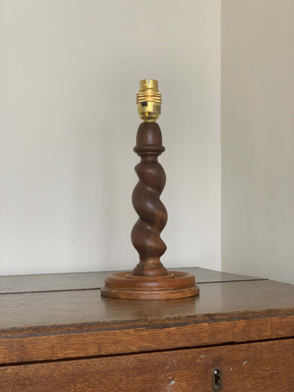 French antique barley twist table lamp