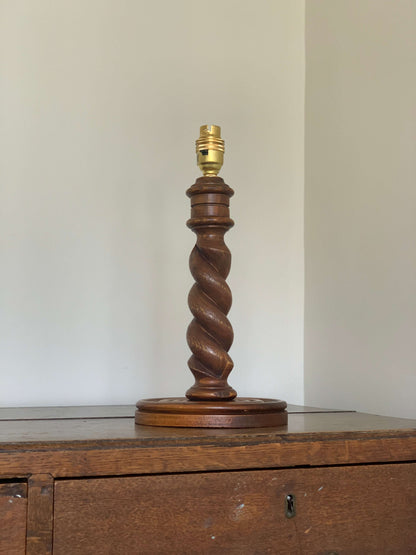 French antique barley twist table lamp