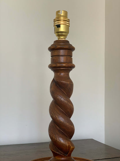 French antique barley twist table lamp