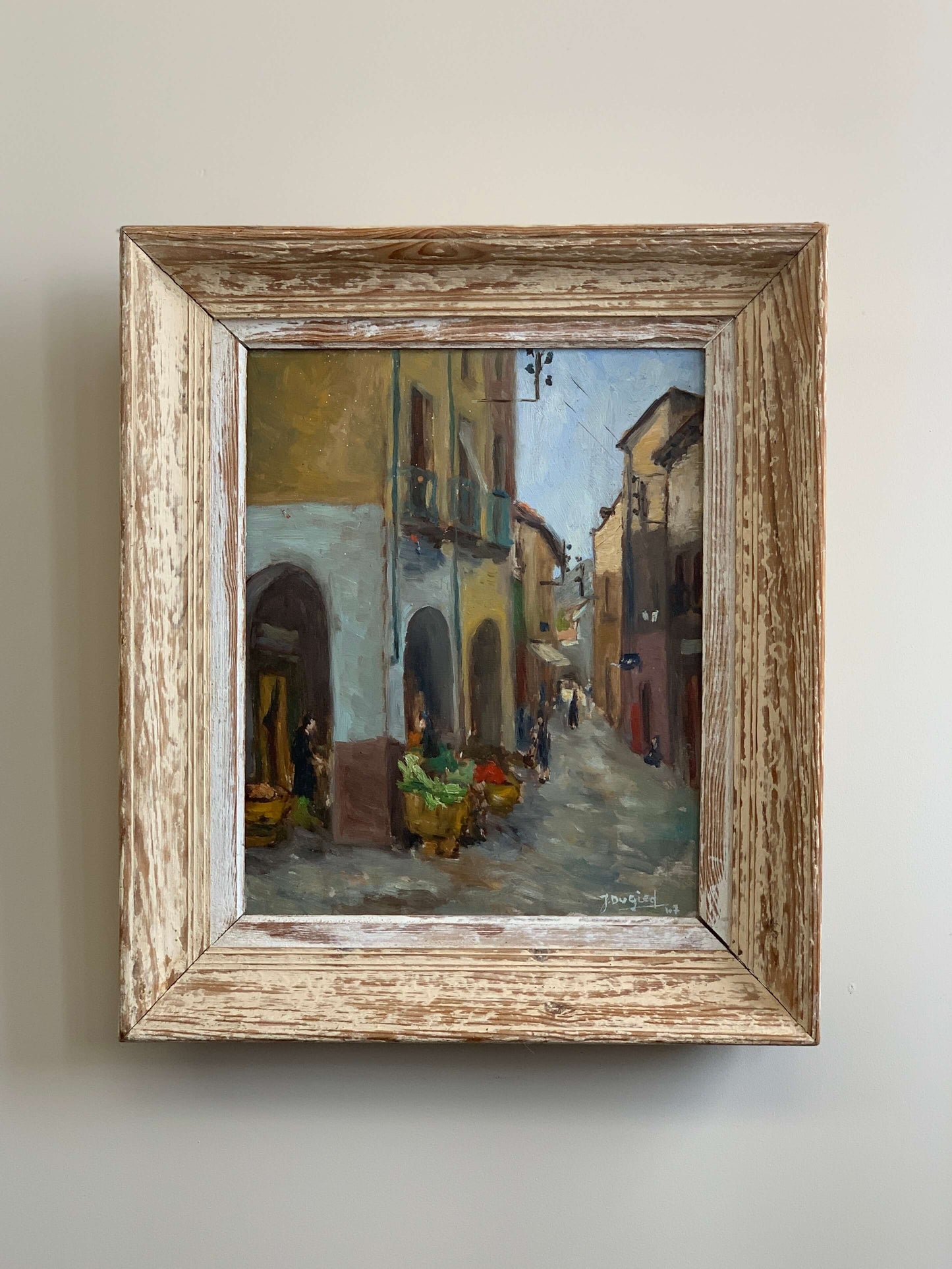 French village scene oil painting