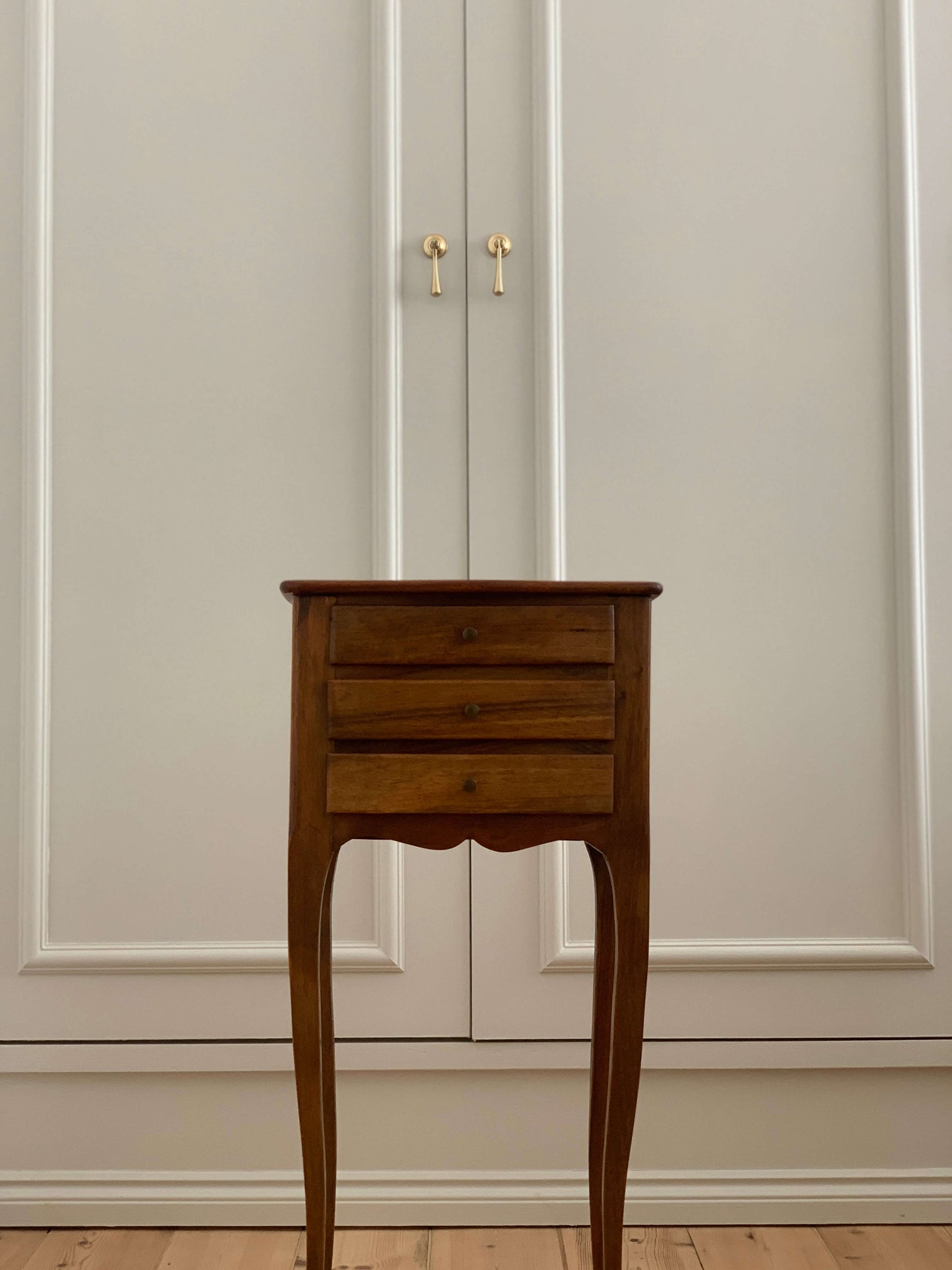 French antique petite bedside table