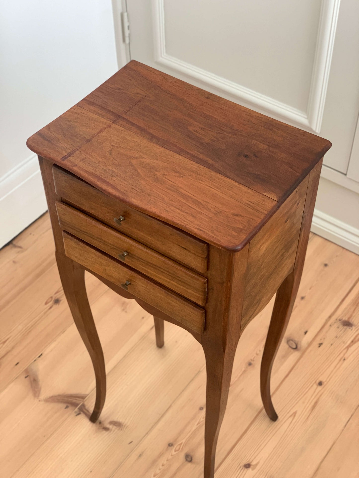 French antique petite bedside table