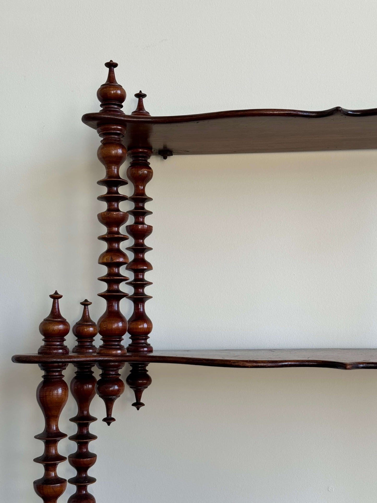 Victorian wall-mounted spindle shelf