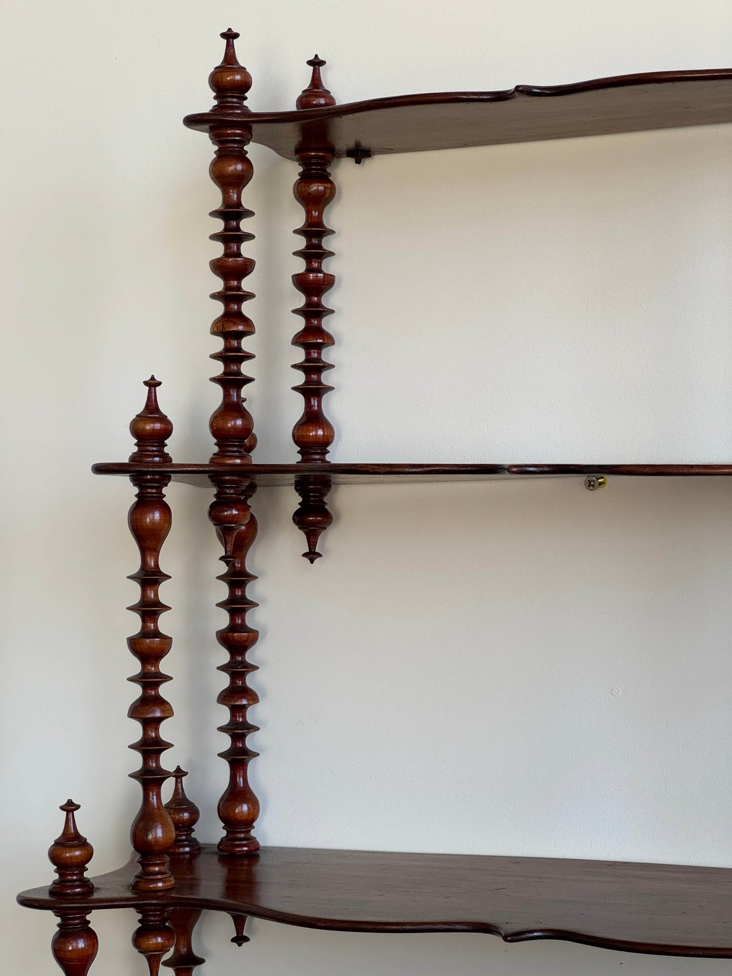 Victorian wall-mounted spindle shelf