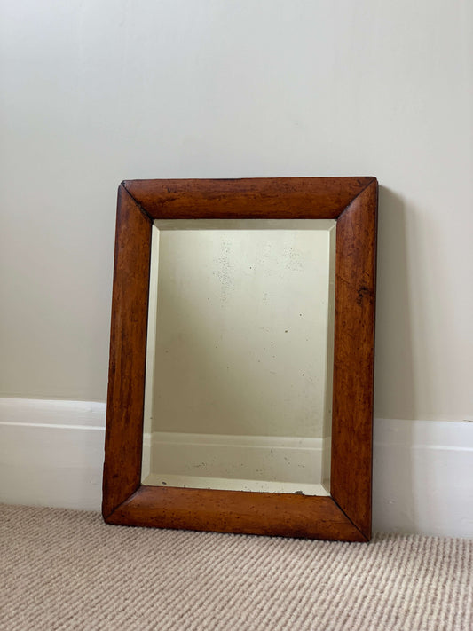 French antique bevelled rectangular mirror