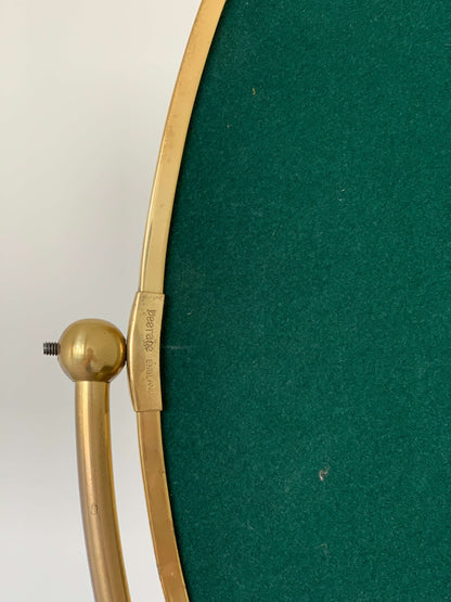Antique Peerage brass table top mirror