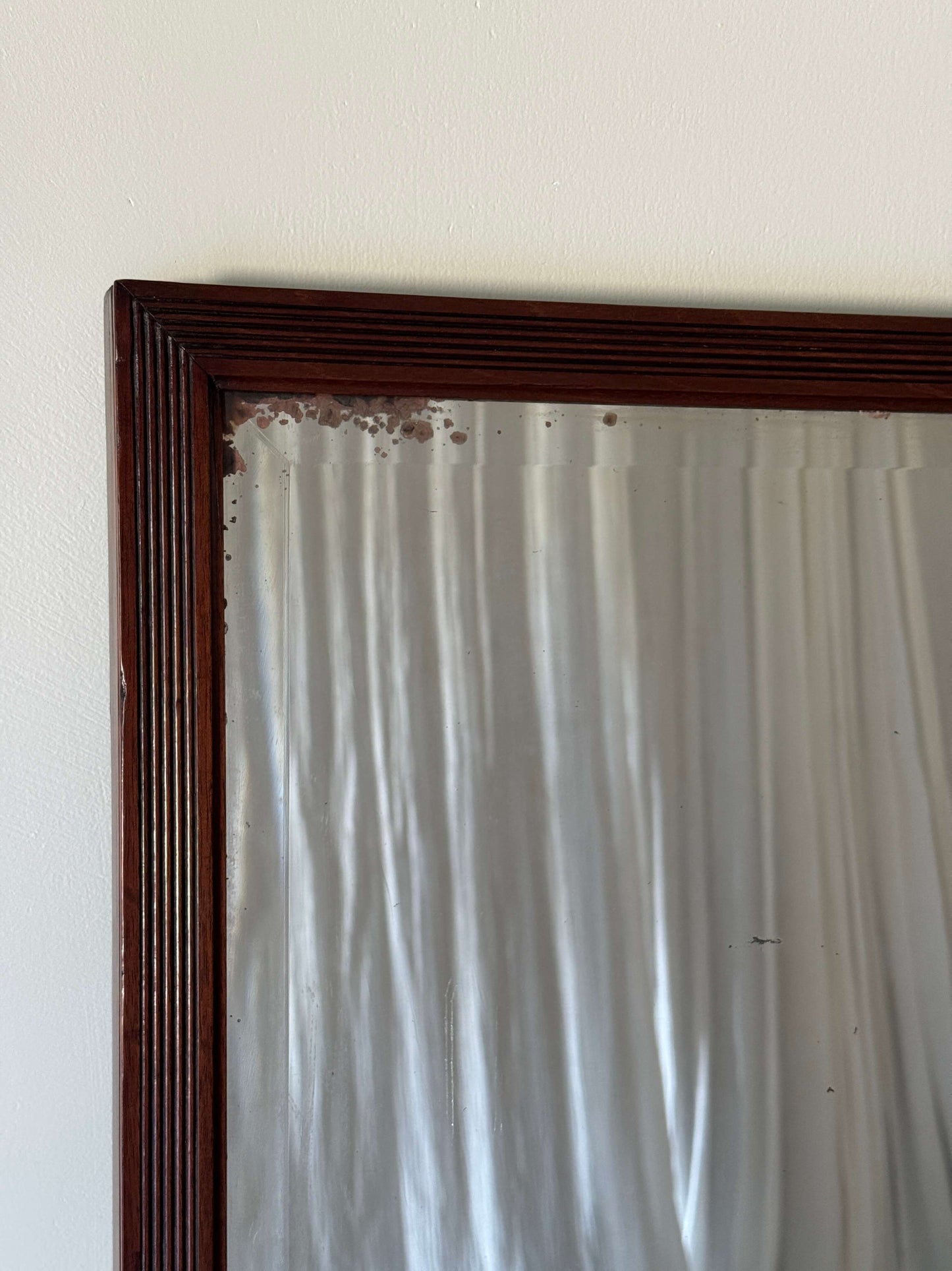 ON HOLD Large antique reeded mirror