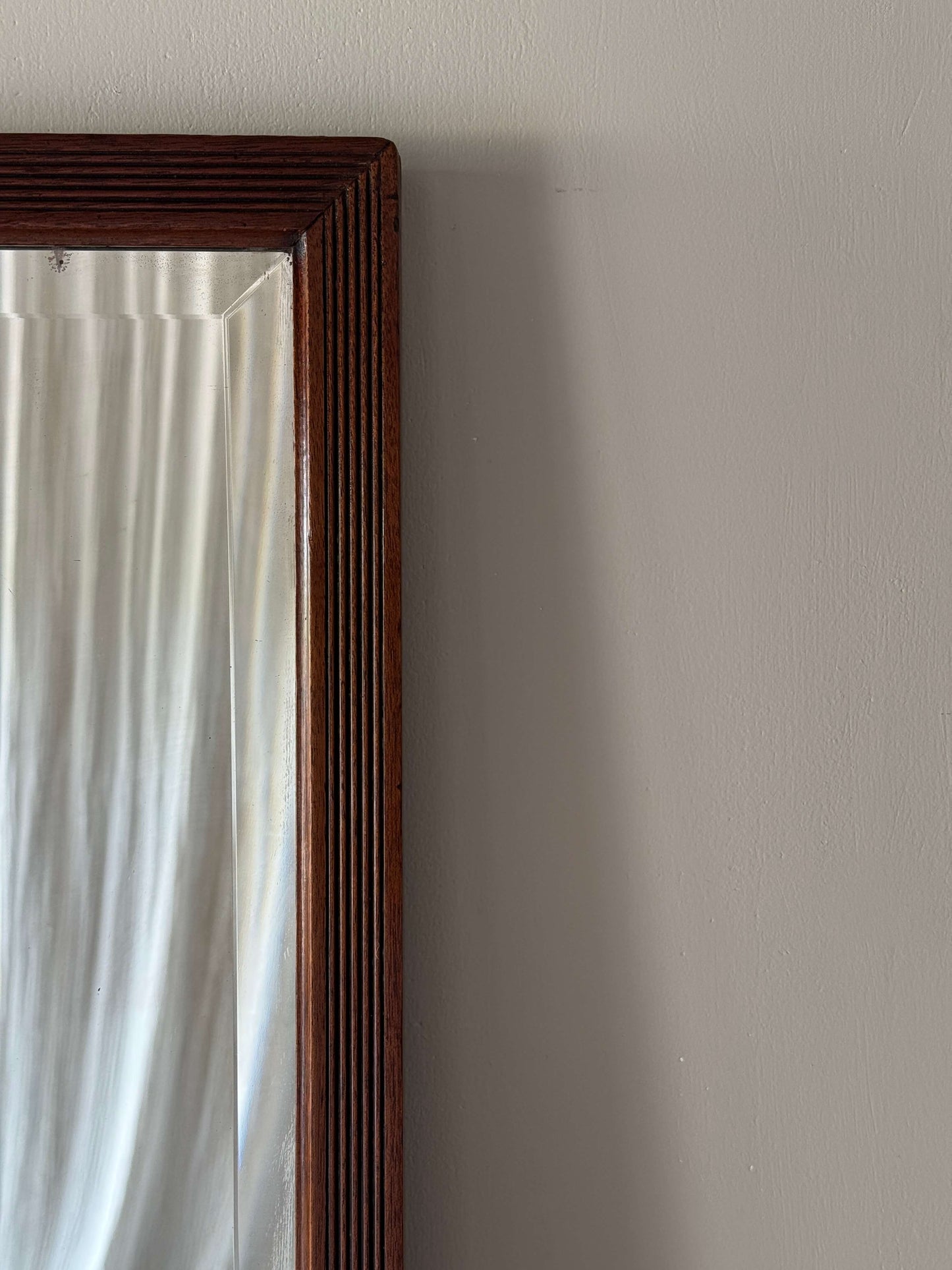 ON HOLD Large antique reeded mirror