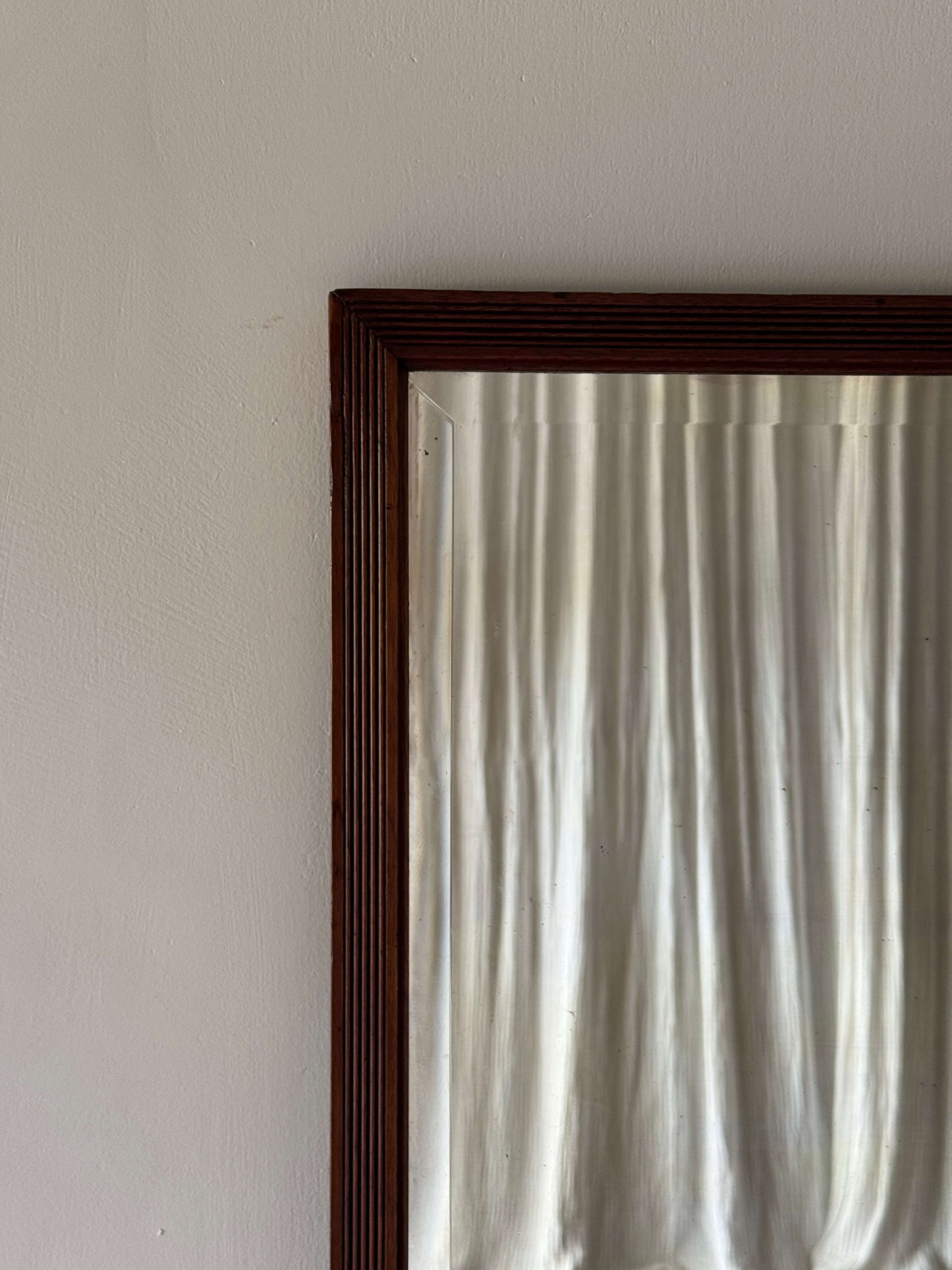 ON HOLD Large antique reeded mirror