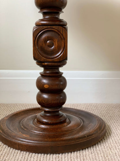 French antique oak pedestal table