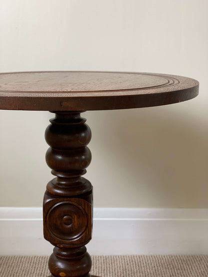 French antique oak pedestal table