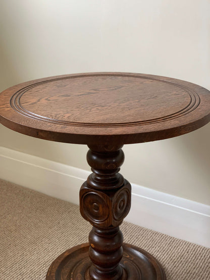 French antique oak pedestal table