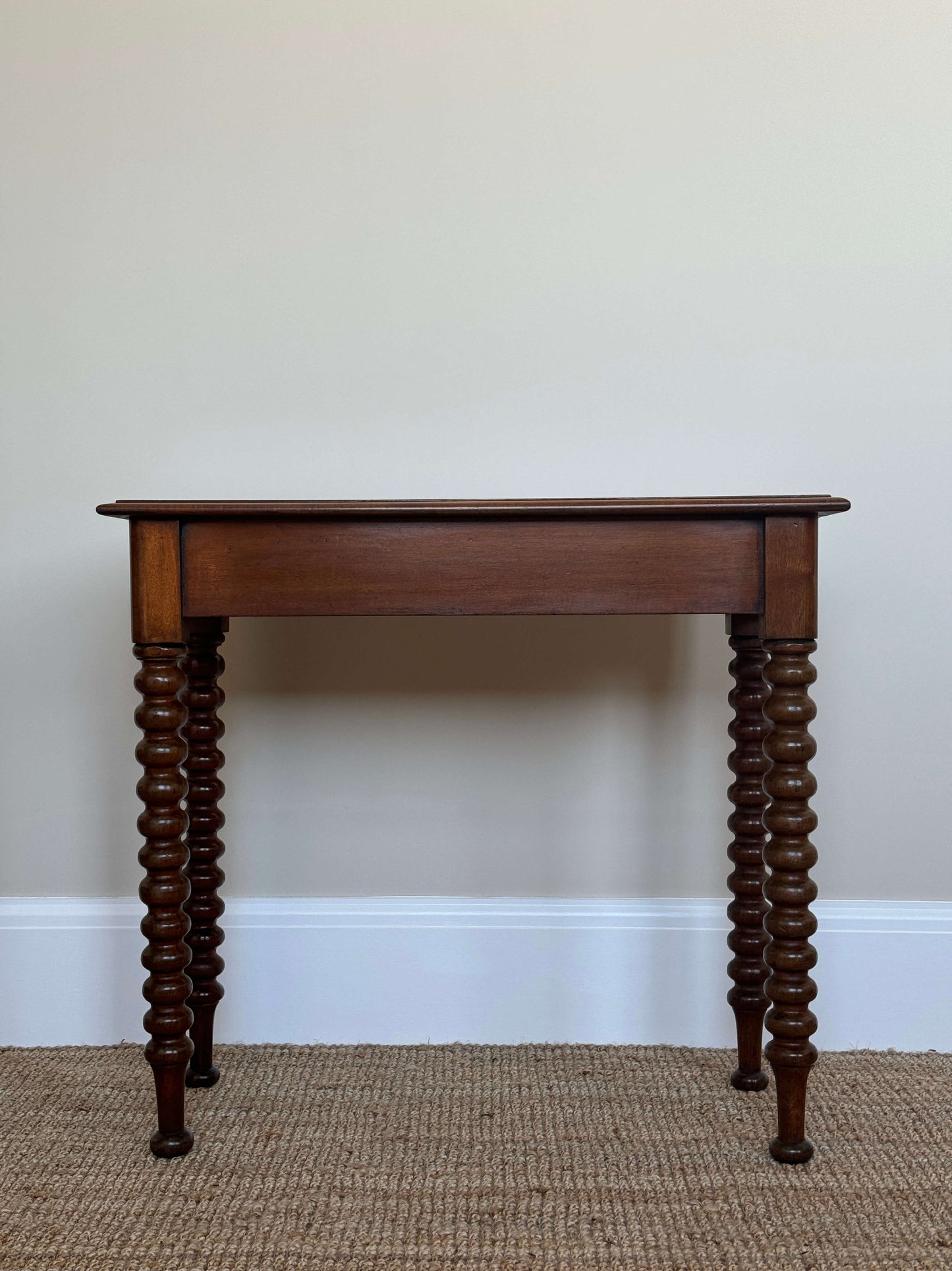 Victorian antique mahogany bobbin console table