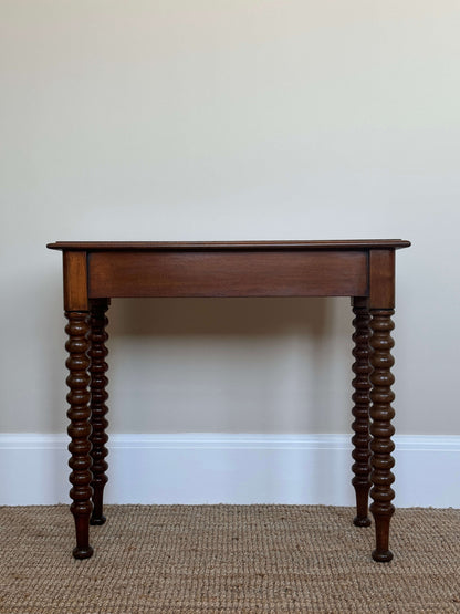 Victorian antique mahogany bobbin console table