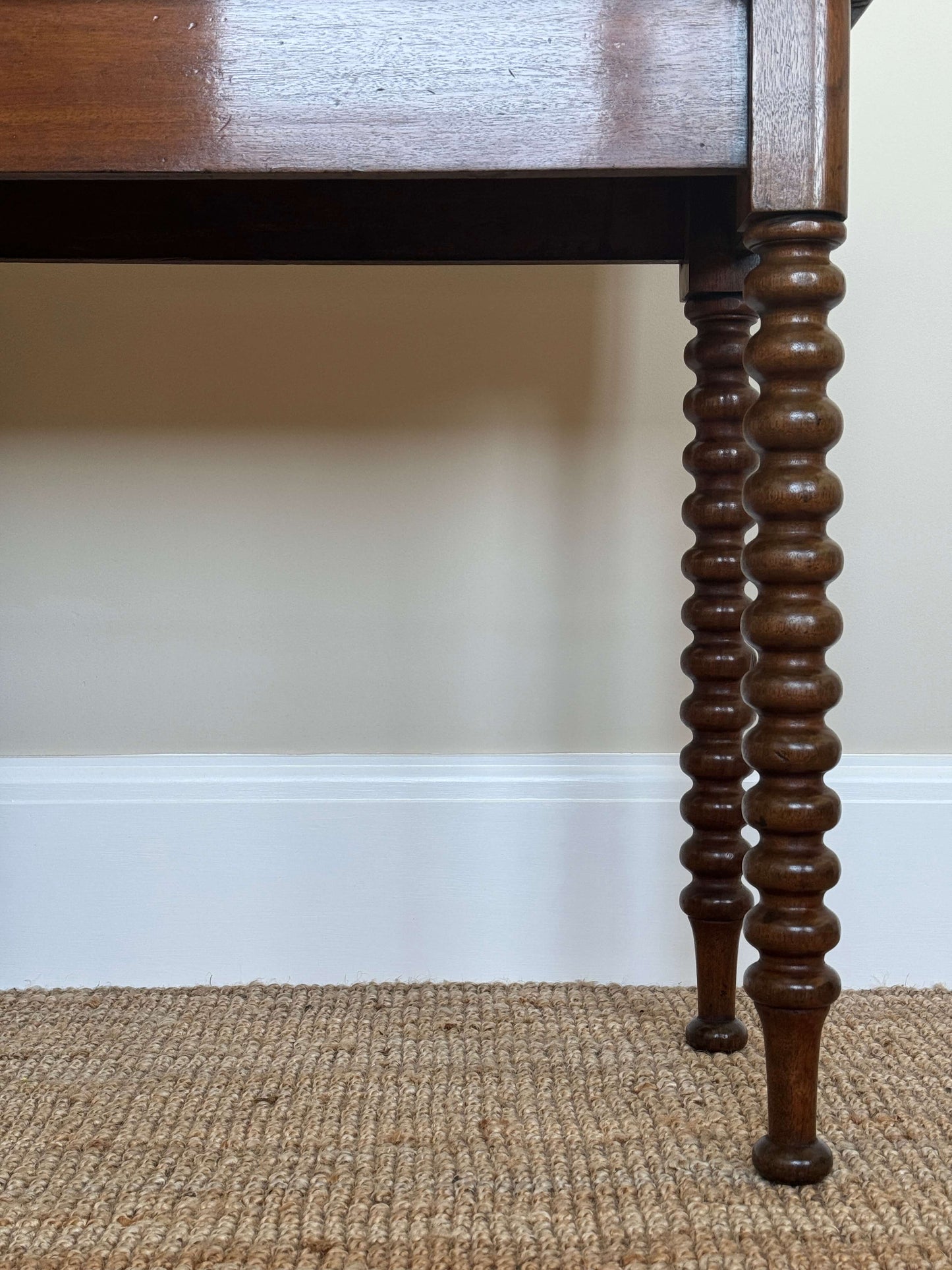 Victorian antique mahogany bobbin console table