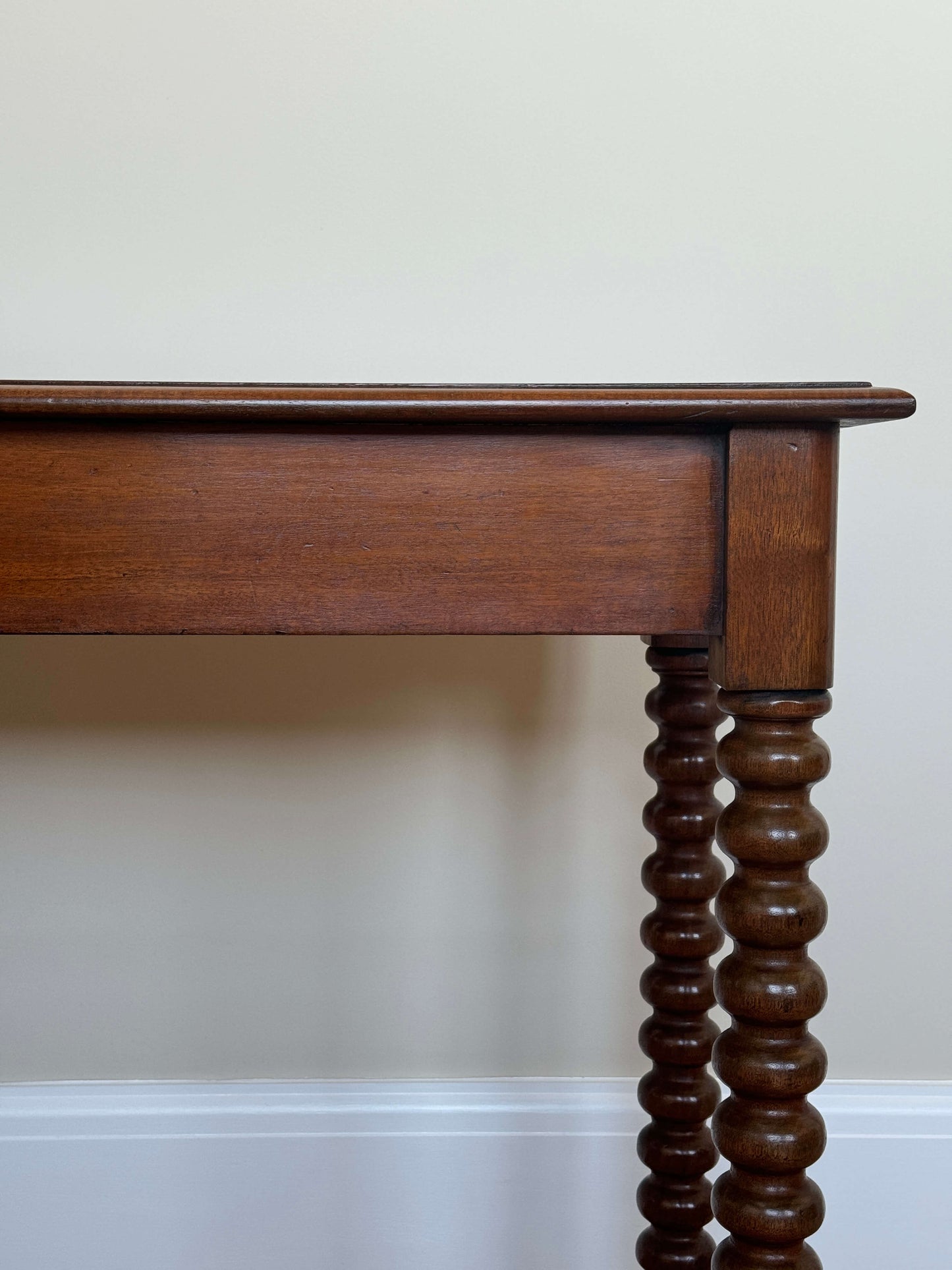 Victorian antique mahogany bobbin console table