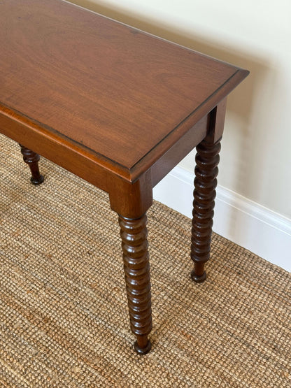 Victorian antique mahogany bobbin console table