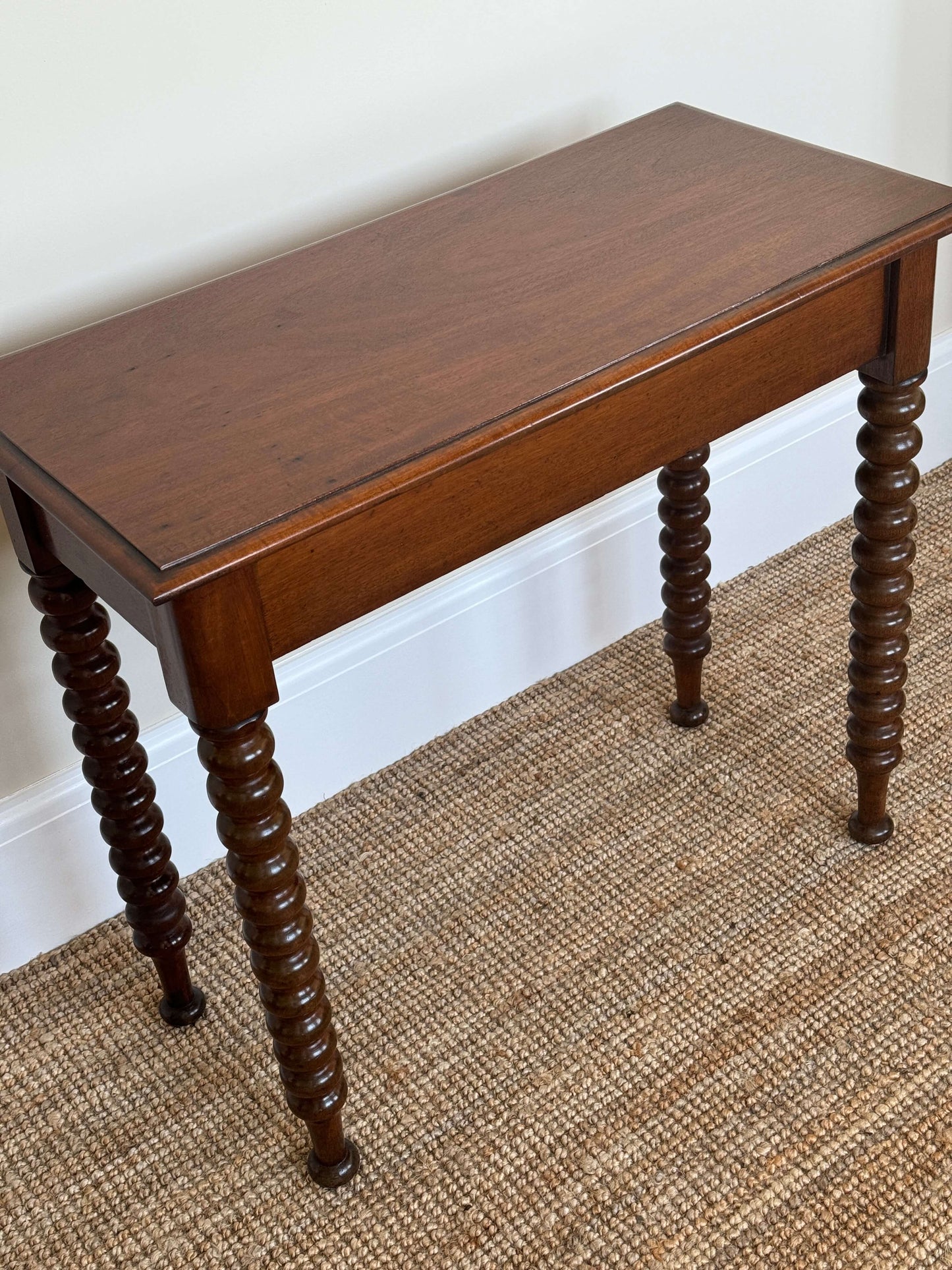 Victorian antique mahogany bobbin console table