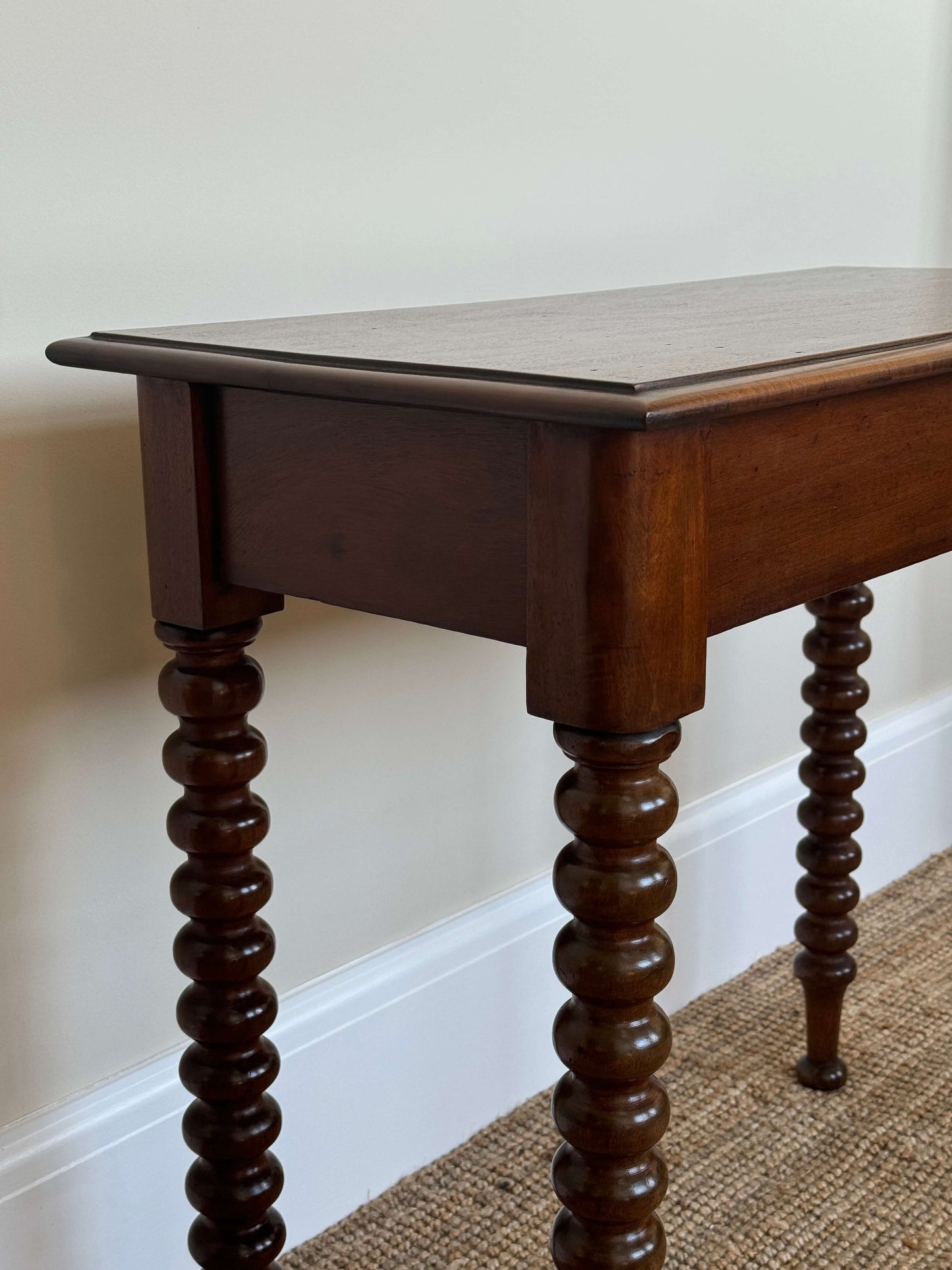 Victorian antique mahogany bobbin console table