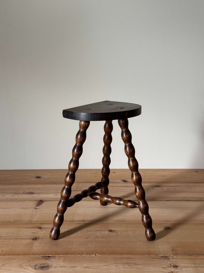 French vintage bobbin stool