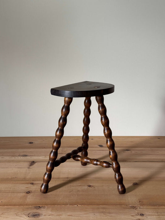 French vintage bobbin stool