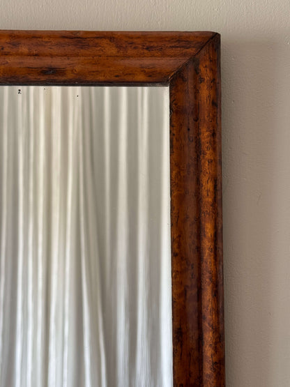 ON HOLD Antique walnut cushion mirror