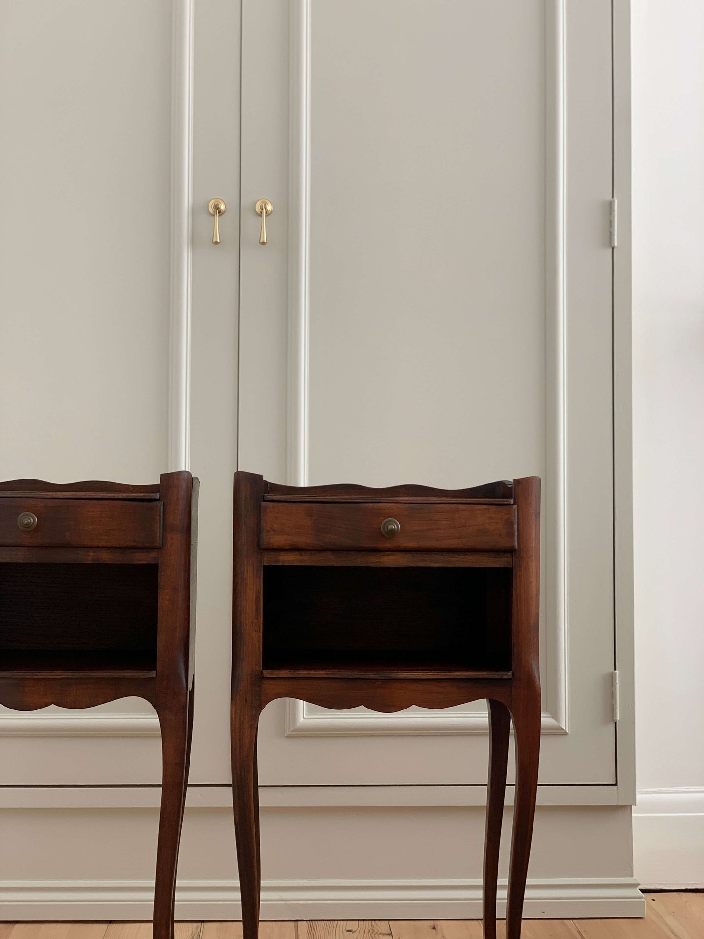 Pair of French vintage bedside tables