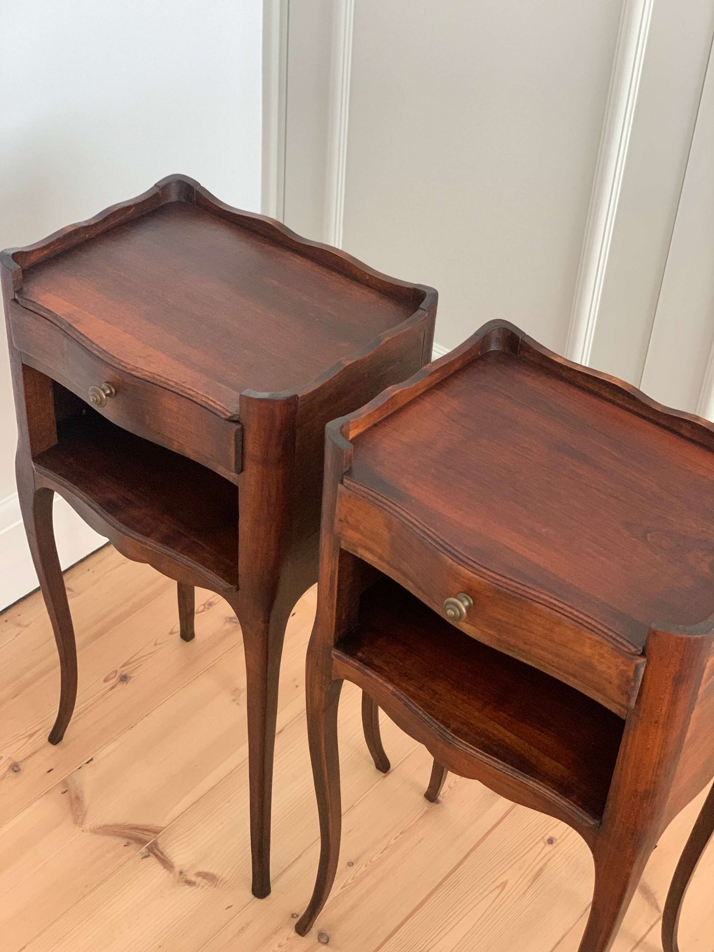 Pair of French vintage bedside tables