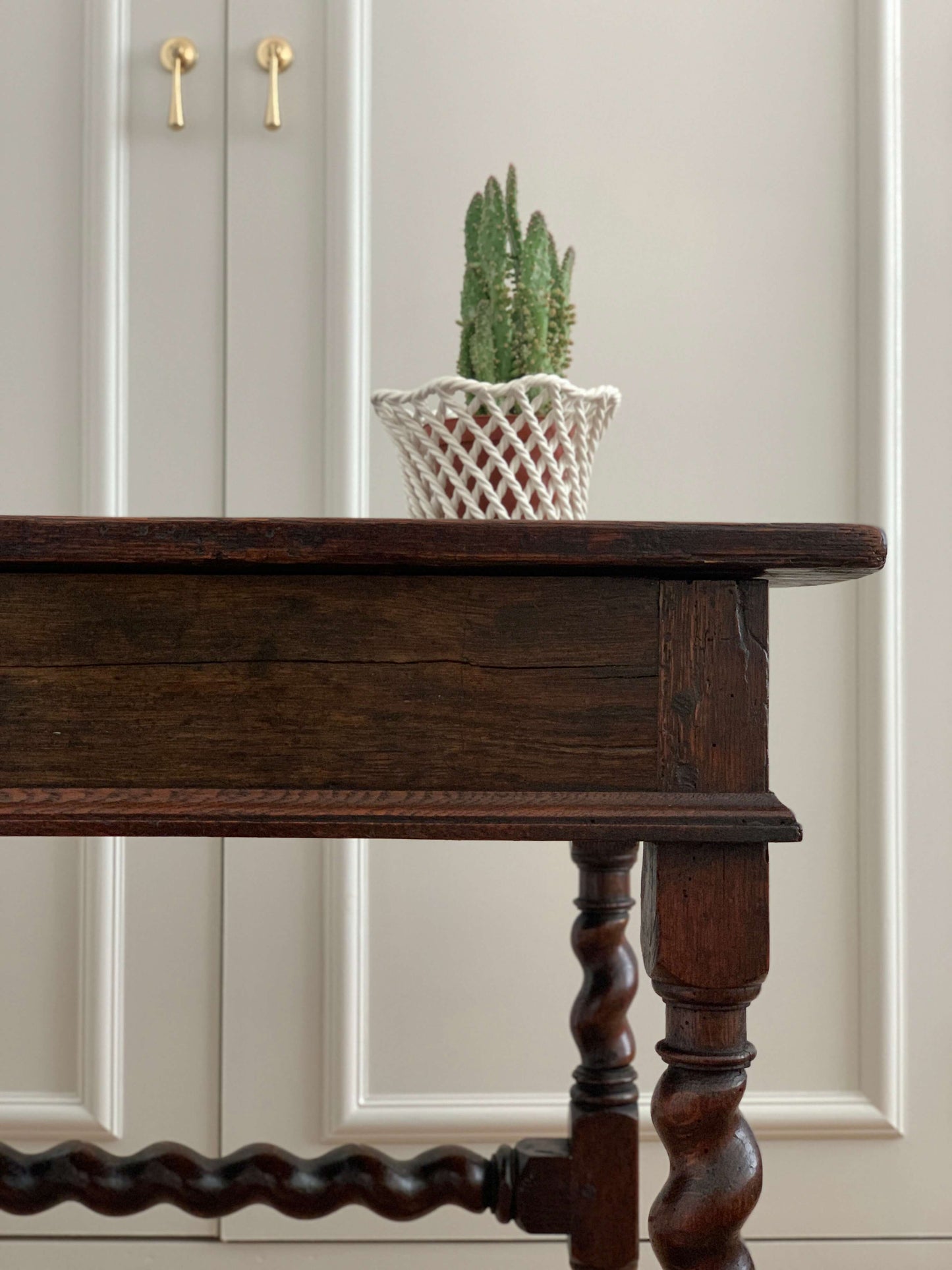 Georgian barley twist console table